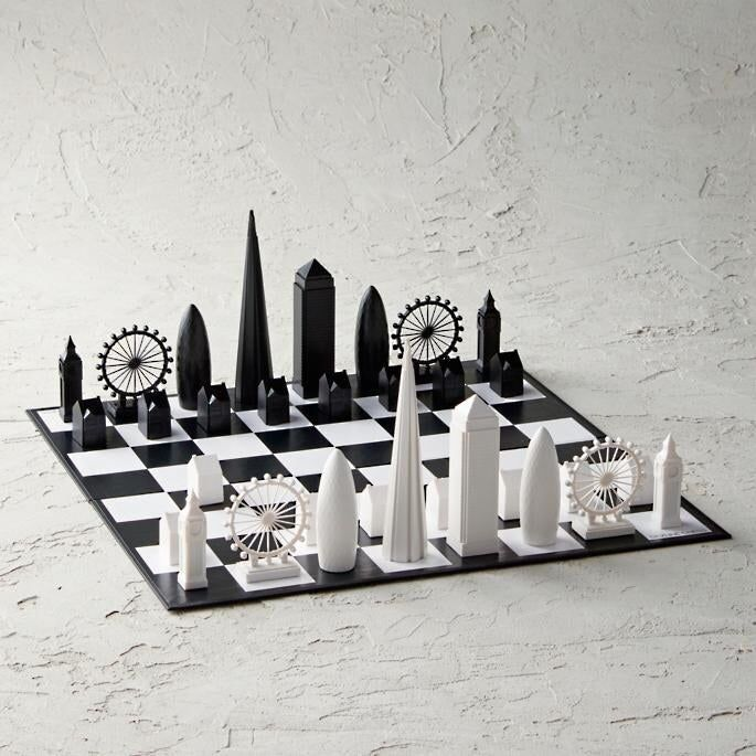 Luxury Architectural Skyline Chess Set - Modern Urban Edition